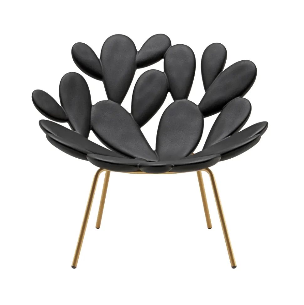 Qeeboo - Filicudi Armchair - Black Brass - Qeeboo Armchair by Marcantonio - Furnishing - Home - Avvenice