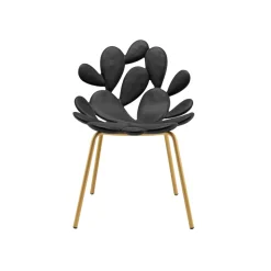 Qeeboo - Filicudi Chair - Set of 2 Pieces - Black Brass - Qeeboo Chair by Stefano Giovannoni - Furnishing - Home - Avvenice