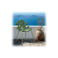 Qeeboo - Filicudi Chair - Set of 2 Pieces - Balsam Green Brass - Qeeboo Chair by Stefano Giovannoni - Furnishing - Home - Avvenice