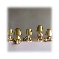 Qeeboo - Golden Brothers Sam - Gold - Qeeboo Chandelier by Stefano Giovannoni - Lighting - Home - Avvenice