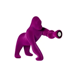 Qeeboo - Kong XS Velvet Finish - Violet - Qeeboo Free Standing Lamp by Stefano Giovannoni - Lighting - Home - Avvenice