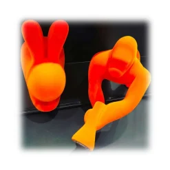 Qeeboo - Kong XS Velvet Finish - Orange - Qeeboo Free Standing Lamp by Stefano Giovannoni - Lighting - Home - Avvenice
