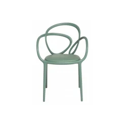 Qeeboo - Loop Chair with Cushion Set of 2 Pieces - Sage Green - Qeeboo Chair by Front - Furnishing - Home - Avvenice