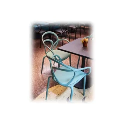 Qeeboo - Loop Chair with Cushion Set of 2 Pieces - Sage Green - Qeeboo Chair by Front - Furnishing - Home - Avvenice