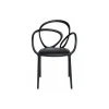 Qeeboo - Loop Chair with Cushion Set of 2 Pieces - Black - Qeeboo Chair by Front - Furnishing - Home - Avvenice