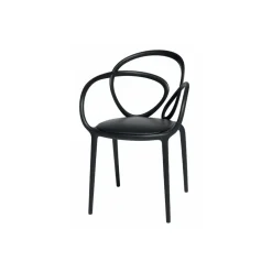 Qeeboo - Loop Chair with Cushion Set of 2 Pieces - Black - Qeeboo Chair by Front - Furnishing - Home - Avvenice
