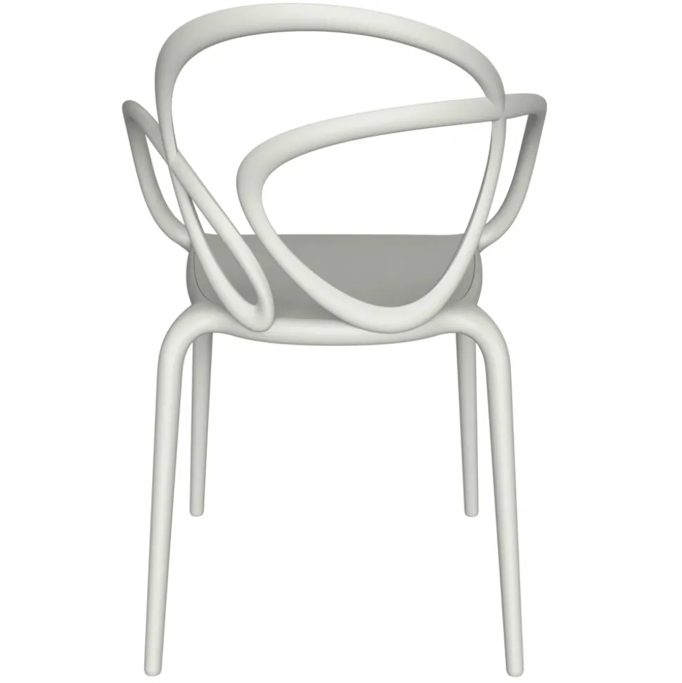 Qeeboo - Loop Chair Without Cushion - Set of 2 Pieces - White - Qeeboo Chair by Front - Furnishing - Home - Avvenice
