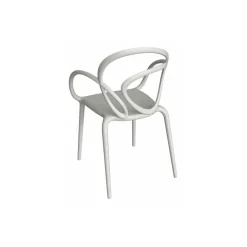 Qeeboo - Loop Chair Without Cushion Set of 2 Pieces - White - Qeeboo Chair by Front - Furnishing - Home - Avvenice