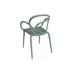 Qeeboo - Loop Chair Without Cushion Set of 2 Pieces - Sage Green - Qeeboo Chair by Front - Furnishing - Home - Avvenice