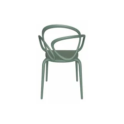 Qeeboo - Loop Chair Without Cushion Set of 2 Pieces - Sage Green - Qeeboo Chair by Front - Furnishing - Home - Avvenice