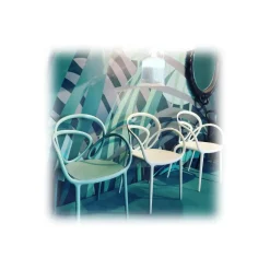 Qeeboo - Loop Chair Without Cushion Set of 2 Pieces - Greyish Green - Qeeboo Chair by Front - Furnishing - Home - Avvenice