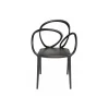Qeeboo - Loop Chair Without Cushion Set of 2 Pieces - Black - Qeeboo Chair by Front - Furnishing - Home - Avvenice