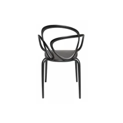 Qeeboo - Loop Chair Without Cushion Set of 2 Pieces - Black - Qeeboo Chair by Front - Furnishing - Home - Avvenice