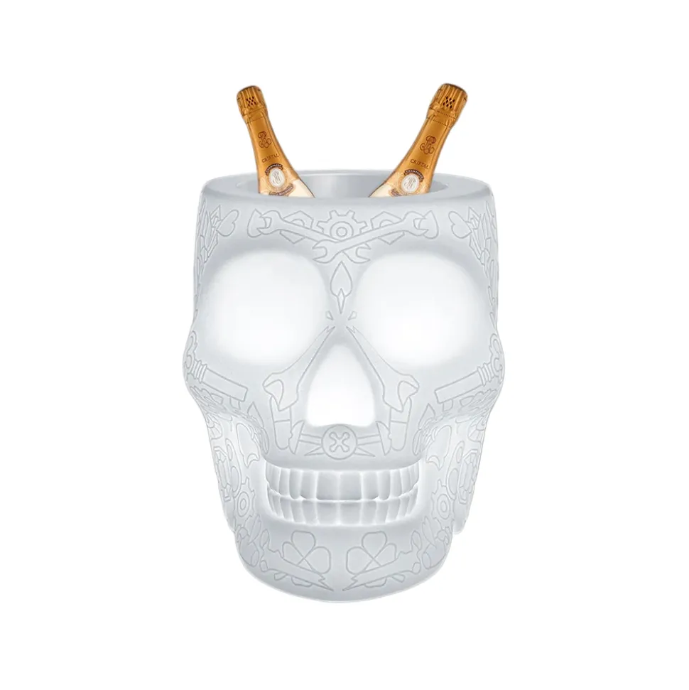 Qeeboo - Mexico Planter and Champagne Cooler Lamp with Rechargeable Led - Translucent - Qeeboo Planter by Studio Job - Avvenice