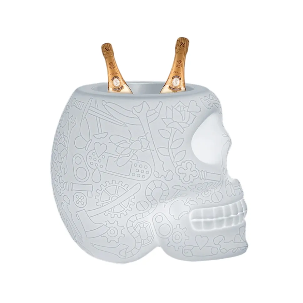 Qeeboo - Mexico Planter and Champagne Cooler Lamp with Rechargeable Led - Translucent - Qeeboo Planter by Studio Job - Avvenice