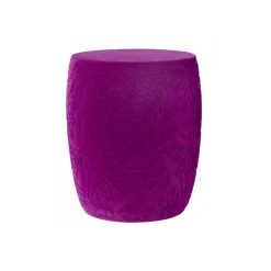 Qeeboo - Mexico Stool and Sidetable Velvet Finish - Violet - Qeeboo Chair by Studio Job - Furniture - Home - Avvenice