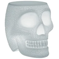 Qeeboo - Mexico Stool and Sidetable Lamp with Rechargeable Led - Translucent - Qeeboo Stool by Studio Job - Avvenice