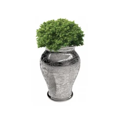 Qeeboo - Ming Planter and Champagne Cooler Metal Finish - Silver - Qeeboo Planter by Studio Job - Furnishing - Home - Avvenice