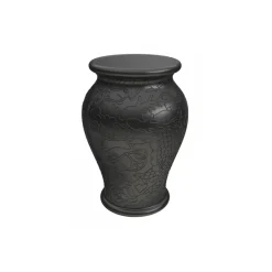 Qeeboo - Ming Stool and Sidetable - Black - Qeeboo Sidetable by Studio Job - Furniture - Home - Avvenice