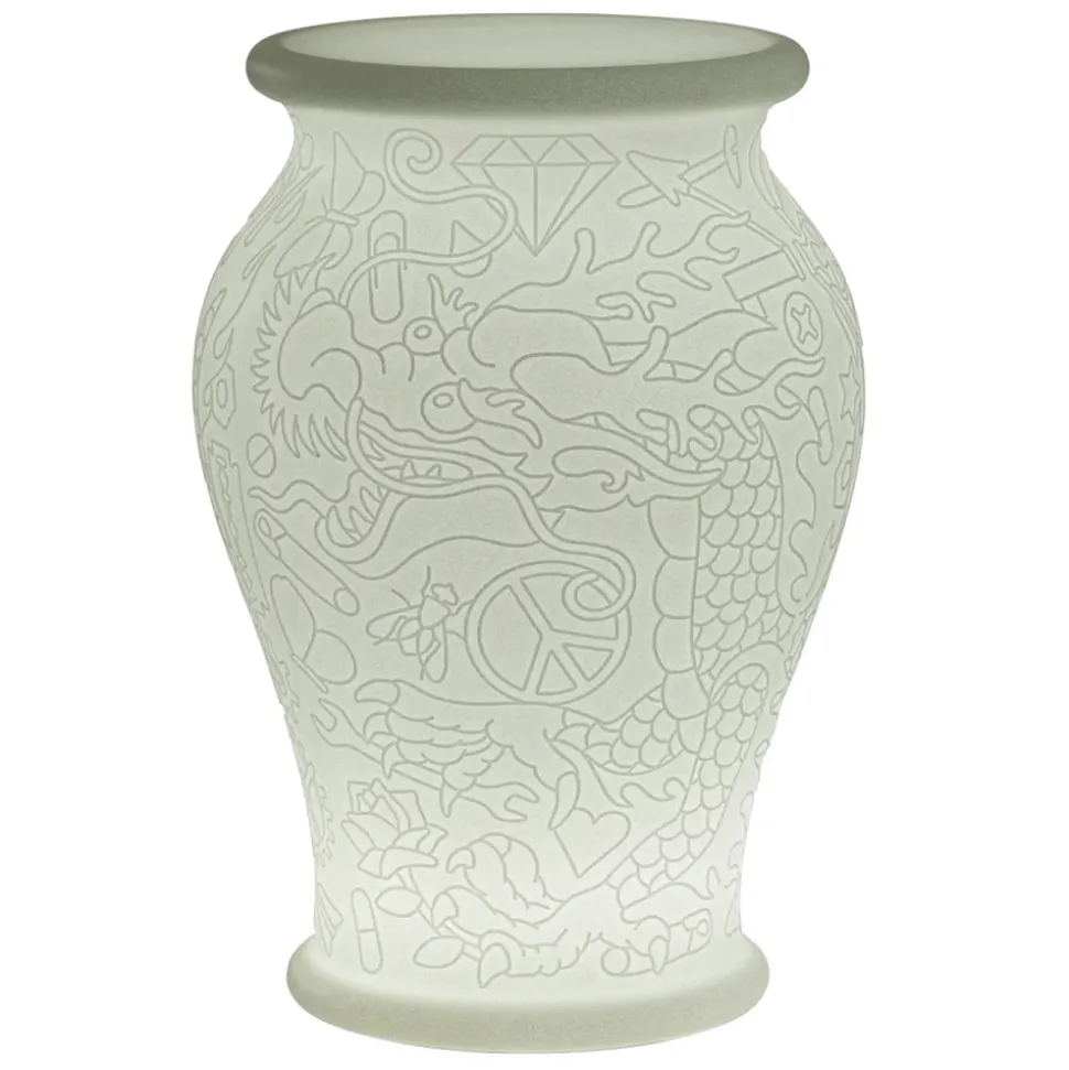 Qeeboo - Ming Stool and Sidetable Lamp with Rechargeable Led - Translucent - Qeeboo Stool by Studio Job - Avvenice