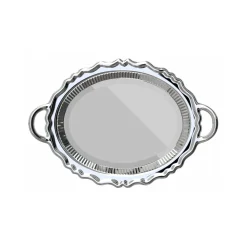 Qeeboo - Plateau Miroir Metal Finish - Silver - Qeeboo Mirror by Studio Job - Furnishing - Home - Avvenice