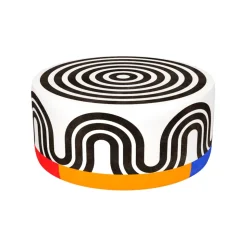 Qeeboo - Pouf Oggian Spyral White L - Qeeboo Pouf by Marco Oggian - Furnishing - Home - Avvenice