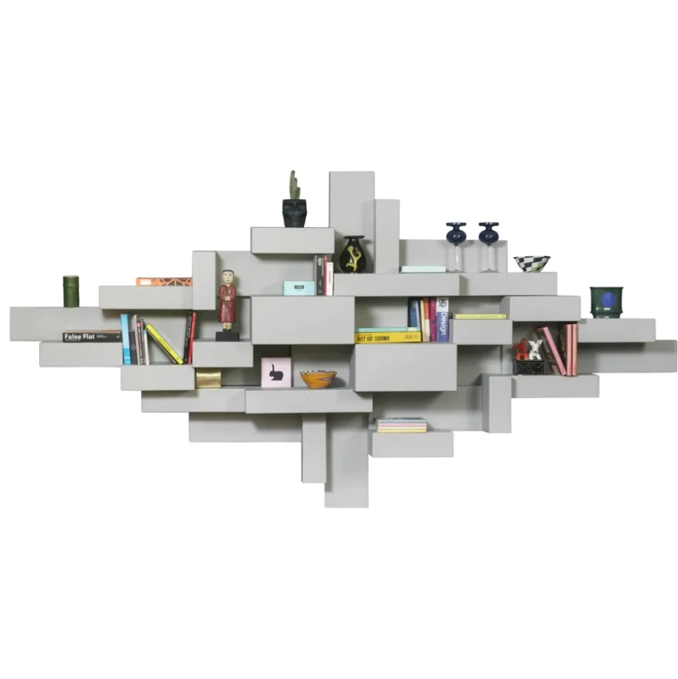 Qeeboo - Primitive Bookshelf - Grey - Qeeboo Bookshelf by Studio Nucleo - Furnishing - Home - Avvenice
