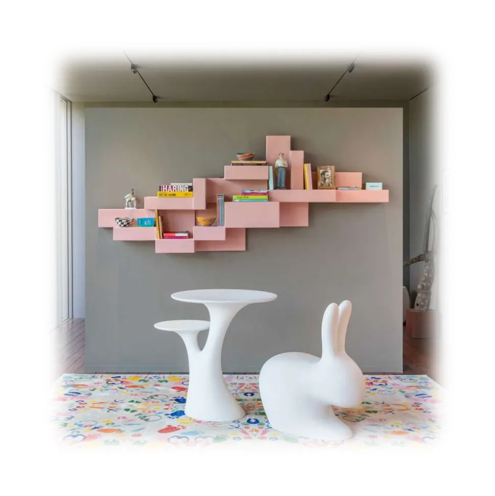 Qeeboo - Primitive Bookshelf - Grey - Qeeboo Bookshelf by Studio Nucleo - Furnishing - Home - Avvenice