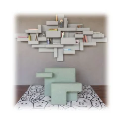 Qeeboo - Primitive Bookshelf - Grey - Qeeboo Bookshelf by Studio Nucleo - Furnishing - Home - Avvenice