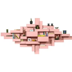 Qeeboo - Primitive Bookshelf - Pink - Qeeboo Bookshelf by Studio Nucleo - Furnishing - Home - Avvenice
