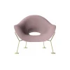 Qeeboo - Pupa Armchair Brass Base Indoor - Pink - Qeeboo Chair by Andrea Branzi - Furnishing - Home - Avvenice