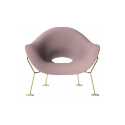 Qeeboo - Pupa Armchair Brass Base Indoor - Pink - Qeeboo Chair by Andrea Branzi - Furnishing - Home - Avvenice
