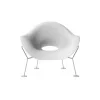 Qeeboo - Pupa Armchair Chrome Base Indoor - White - Qeeboo Chair by Andrea Branzi - Furnishing - Home - Avvenice