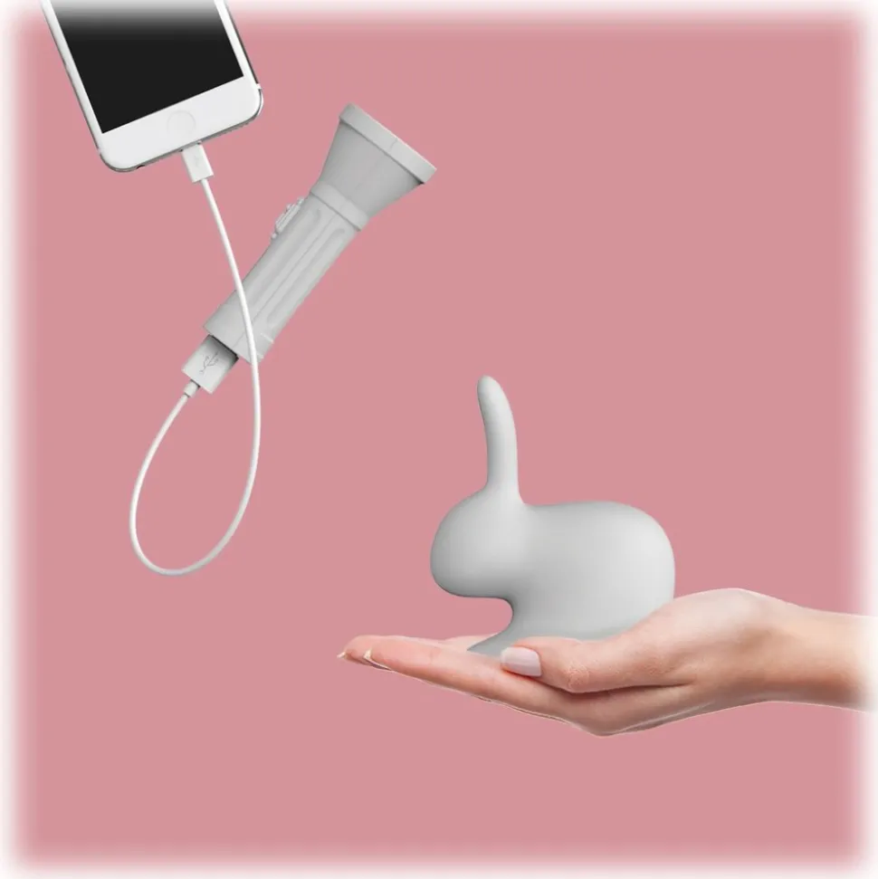 Qeeboo - Rabbit - Light Blue - High Capacity Portable Power Bank USB Charger - qeeboo Mini - Portable Batteries - 2600 mAh - Avvenice