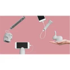 Qeeboo - Rabbit - Pink - High Capacity Portable Power Bank USB Charger - qeeboo Mini - Portable Batteries - 2600 mAh - Avvenice