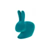 Qeeboo - Rabbit Chair Baby Velvet Finish - Turquoise - Qeeboo Chair by Stefano Giovannoni - Furniture - Home - Avvenice