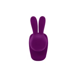 Qeeboo - Rabbit Chair Baby Velvet Finish - Purple - Qeeboo Chair by Stefano Giovannoni - Furniture - Home - Avvenice