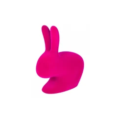 Qeeboo - Rabbit Chair Baby Velvet Finish - Fuxia - Qeeboo Chair by Stefano Giovannoni - Furniture - Home - Avvenice