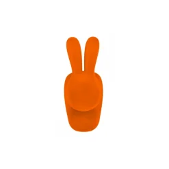 Qeeboo - Rabbit Chair Baby Velvet Finish - Orange - Qeeboo Chair by Stefano Giovannoni - Furniture - Home - Avvenice