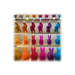 Qeeboo - Rabbit Chair Baby Velvet Finish - Orange - Qeeboo Chair by Stefano Giovannoni - Furniture - Home - Avvenice
