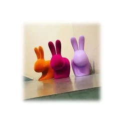 Qeeboo - Rabbit Chair Velvet Finish - Turquoise - Qeeboo Chair by Stefano Giovannoni - Furniture - Home - Avvenice
