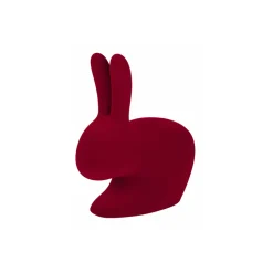 Qeeboo - Rabbit Chair Velvet Finish - Red - Qeeboo Chair by Stefano Giovannoni - Furniture - Home - Avvenice