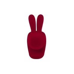 Qeeboo - Rabbit Chair Velvet Finish - Red - Qeeboo Chair by Stefano Giovannoni - Furniture - Home - Avvenice