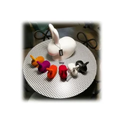 Qeeboo - Rabbit XS Bookend Velvet Finish - Orange - Qeeboo by Stefano Giovannoni - Furniture - Home - Avvenice