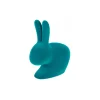 Qeeboo - Rabbit XS Bookend Velvet Finish - Turquoise - Qeeboo by Stefano Giovannoni - Furniture - Home - Avvenice
