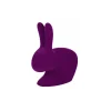 Qeeboo - Rabbit XS Bookend Velvet Finish - Violet - Qeeboo by Stefano Giovannoni - Furniture - Home - Avvenice