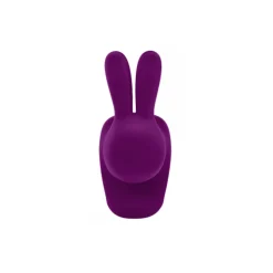 Qeeboo - Rabbit XS Bookend Velvet Finish - Violet - Qeeboo by Stefano Giovannoni - Furniture - Home - Avvenice