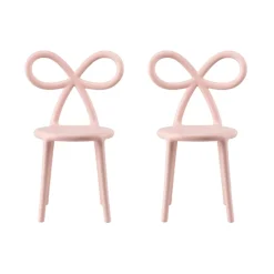 Qeeboo - Ribbon Chair Baby - Set of 2 Pieces - Pink - Qeeboo Chair by Nika Zupanc - Furnishing - Home - Avvenice