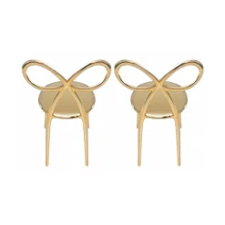 Qeeboo - Ribbon Chair Metal Finish Set of 2 Pieces - Gold - Qeeboo Chair by Nika Zupanc - Furnishing - Home - Avvenice