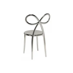 Qeeboo - Ribbon Chair Metal Finish - Silver - Qeeboo Chair by Nika Zupanc - Furnishing - Home - Avvenice
